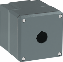 1-Hole Enclosure Grey Aluminum Deep with Conduit, ARRA & BAA Compliant