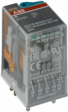 Pluggable Miniature Interface Relay, 220V DC, 3 c/o, 250V/10A