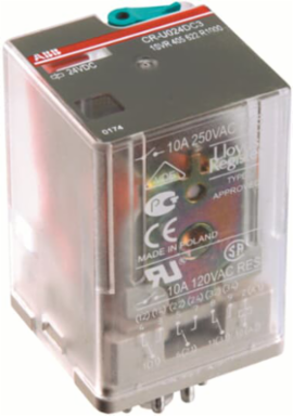 Pluggable Universal Interface Relay, 48V DC, 250V/10A, LED Indicator