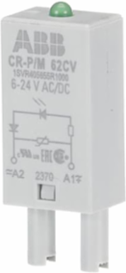 CR-P/M 62CV Pluggable Module with LED Green, 6-24V AC/DC, 24mm Height