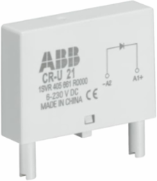 CR-U 41V Pluggable Module with Green LED, 6-24V DC, 34mm Width, 24mm Height