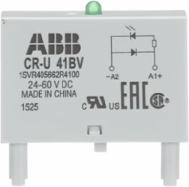 CR-U 41BV Pluggable Module with Green LED, 24-60V DC, 24mm Height
