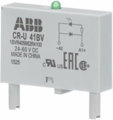 CR-U 41BV Pluggable Module with Green LED, 24-60V DC, 24mm Height