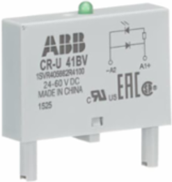 CR-U 41BV Pluggable Module with Green LED, 24-60V DC, 24mm Height
