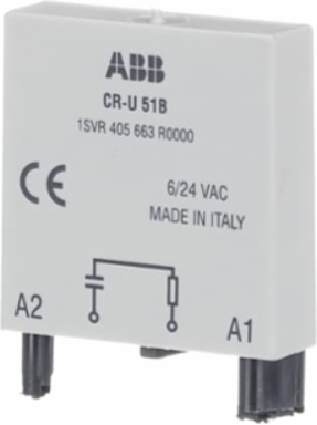 CR-U 51B Pluggable Module, 6-24V AC/DC, 24mm Height, Spark Quenching