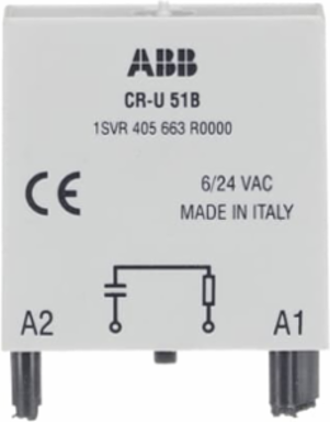 CR-U 51B Pluggable Module, 6-24V AC/DC, 24mm Height, Spark Quenching