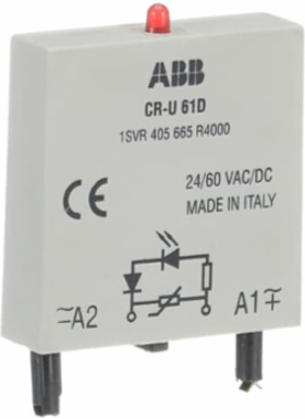 CR-U 61D Pluggable Module with Overvoltage Protection, 24-60V AC/DC