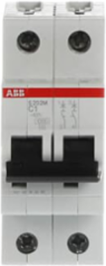 S202M-C1 Miniature Circuit Breaker - 2P - C - 1 A