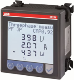 M2M ETHERNET Network Analyzer 96 mm x 96 mm, 10-500 V AC, Digital with 2 Outputs