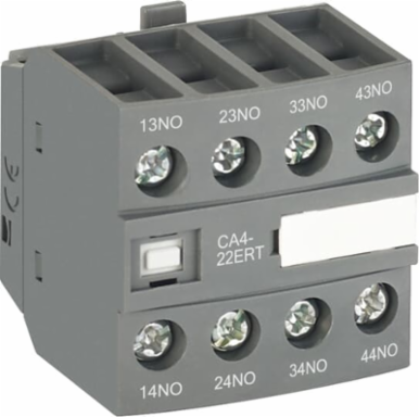 AUXIL CONTACT, 2NO-2NC, 10A 600VAC