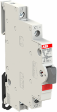 E217-16-01C220Luminous Pushbutton,16 A,acc. to EN 250 V AC,0NO,1NC,0CO, El. Color:Grey,1LED,Red, MW:0.5