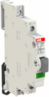 E217-16-01D48Luminous Pushbutton,16 A,acc. to EN 250 V AC,0NO,1NC,0CO, El. Color:Grey,1LED,Green, MW:0.5