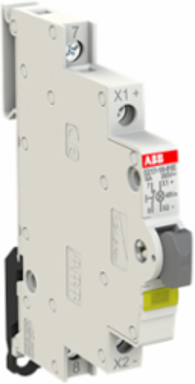 E217-16-01E48Luminous Pushbutton,16 A,acc. to EN 250 V AC,0NO,1NC,0CO, El. Color:Grey,1LED,Yellow, MW:0.5