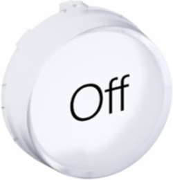 TEXT CAP PILOT LIGHT, OFF, WHITE