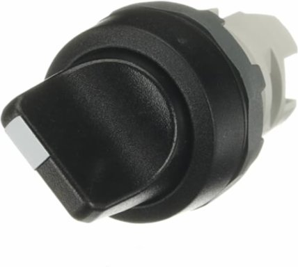 2POS MAINTAINED KNOB A-C, BLACK