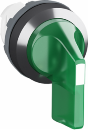 3-Position Long Selector Switch, Green Metal, ARRA & BAA Compliant