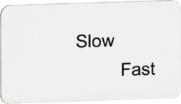 SPECIAL LEGEND PLATE SLOW FAST