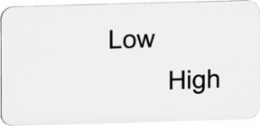 SPECIAL LEGEND PLATE LOW HIGH
