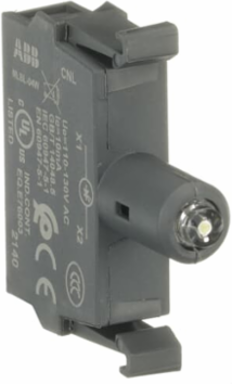 LED BLOCK, WHITE, 120 VAC, 2 POS