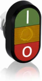 Momentary Double Pushbutton, Green/Red Actuator, Illuminated, IP66, 0.025 kg