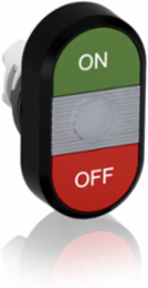 Momentary Double Pushbutton, Green/Red Actuator, IP66, 0.025 kg