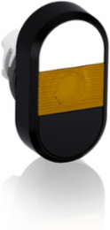 Pilot Device Push Button - FL/FL, White/Black/Yellow Illumination