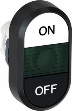 Illuminated Double Pushbutton, Flush/Flush Actuator, 0.03m Height, IP66 Rating