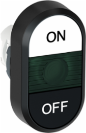 Illuminated Double Pushbutton, Flush/Flush Actuator, 0.03m Height, IP66 Rating