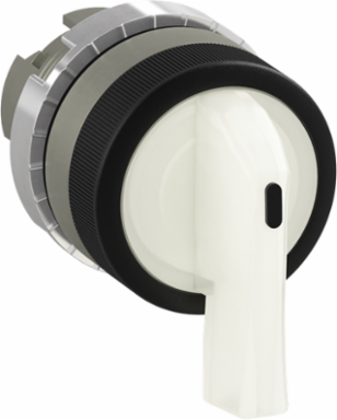 3 Position Illuminated Selector Switch, White Long Handle