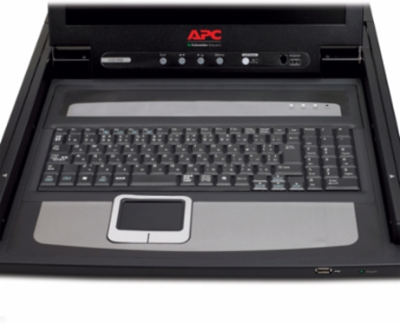 17 Inch Rack LCD Console - Black, 1 Rack Height, PS2 & USB KVM Cables Included