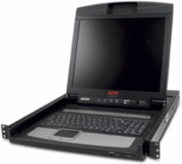 17 Inch Rack LCD Console - Black, 1 Rack Height, PS2 & USB KVM Cables Included