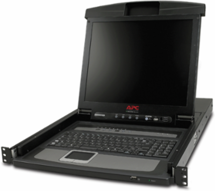 17 Inch Rack LCD Console with 8 Port KVM Switch, 1U Height, 30.36 lb Weight