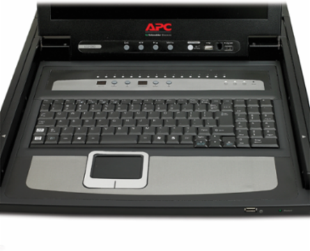 17 Inch Rack LCD Console with 16 Port KVM Switch, 1U, 30.86 lb, 120/240 V