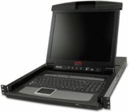 17 Inch Rack LCD Console with 16 Port KVM Switch, 1U, 30.86 lb, 120/240 V