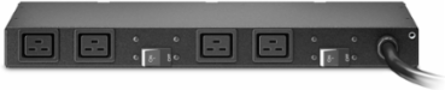 0U/1U Rack PDU, 208V, 30A, (4) C19, 17.24 Inch Width, 1U Height