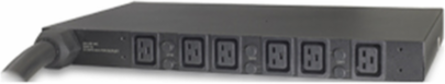 Rack PDU 1U 14.4kW 208V (6) C19, 17.20 Inch Width, 10 Inch Depth, 17.59 lb Weight