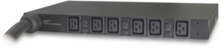 Rack PDU 1U 14.4kW 208V (6) C19, 17.20 Inch Width, 10 Inch Depth, 17.59 lb Weight
