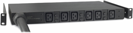 Basic Rack PDU 1U 22kW 400V (6) C19, IEC Input, Black, CE Approved