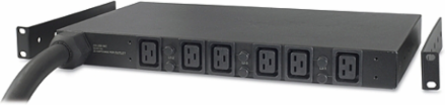 Basic Rack PDU 1U 22kW 400V (6) C19, IEC Input, Black, CE Approved