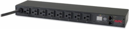 Rack PDU Metered 1U 20A 120V (8) 5-20 12 ft Cord, 3.81 lb, Energy Efficient