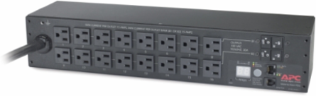 Metered Rack PDU, 2U, 16 Outlets, 100V, 4.41 Inch Depth, NEMA L5-30P