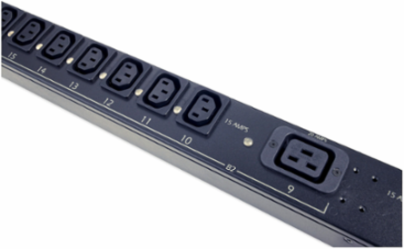 Rack PDU, Switched, Zero U, 12.5 kW, 208 V, 21 C13 & 3 C19, 3 ft Cord