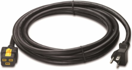 Locking Power Cord, IEC C19 to NEMA 5-20P, 3.00m Length, 120V, 1.57 lb