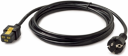 Locking Power Cord C19 to CEE/7 Schuko 3.0m, 240V, Black