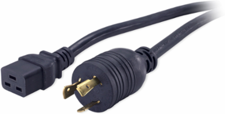 IEC C19 to NEMA L6-20P Power Cord, 12 ft (3.7m), 2.20 lb (1 kg), CSA/UL Listed