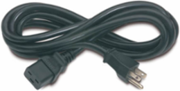 Power Cord C19 to NEMA 5-15P, 8.2 ft Length, UL Listed