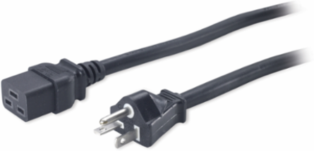 C19 to NEMA 5-20P Power Cord, 8.2 ft (2.5 m), Lead-Free, RoHS Compliant