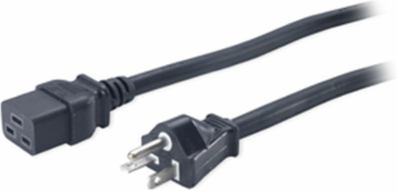 C19 to NEMA 5-20P Power Cord, 8.2 ft (2.5 m), Lead-Free, RoHS Compliant