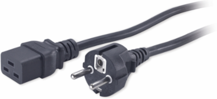 Power Cord C19 to Schuko, 8.2 ft, Lead-Free, RoHS Compliant