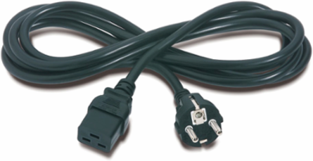 Power Cord C19 to Schuko, 8.2 ft, Lead-Free, RoHS Compliant
